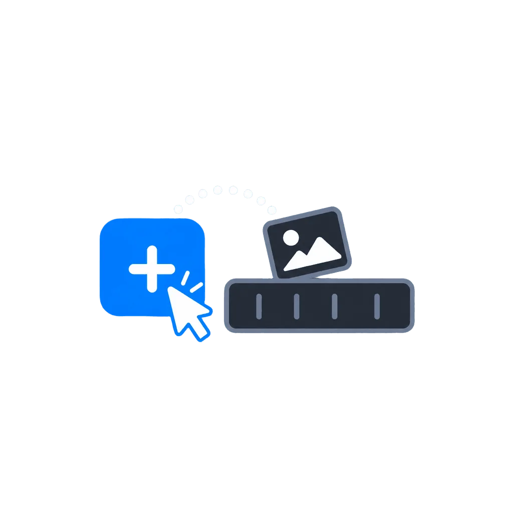 Upload your media to the timeline