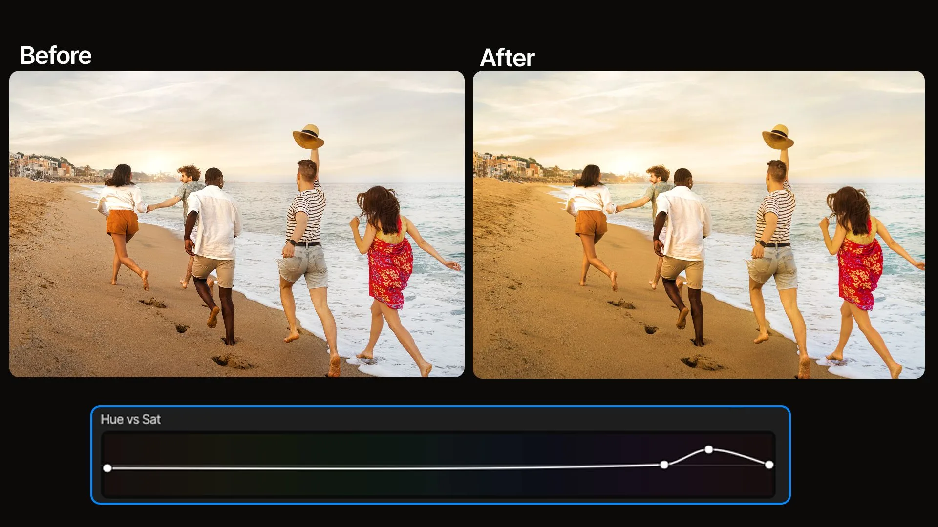 Hue vs Saturation