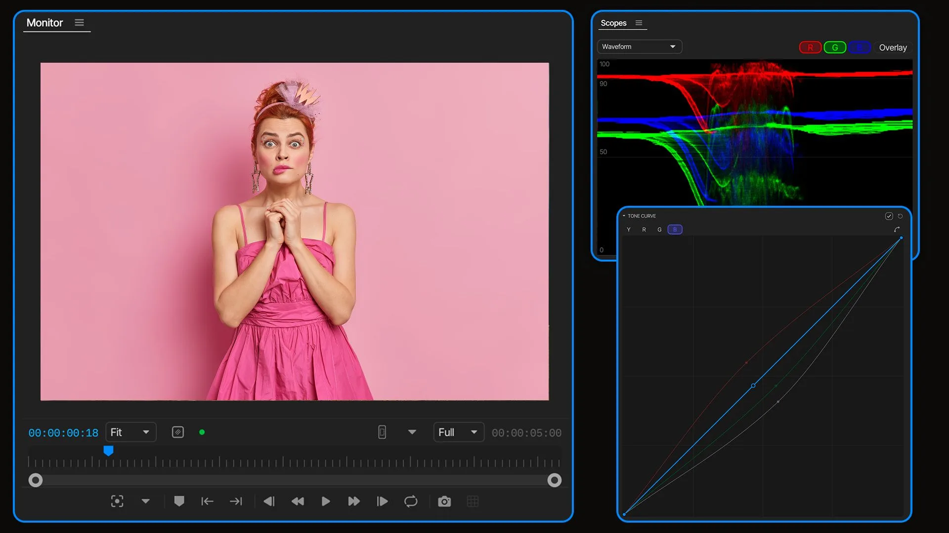 RGB and luminance curves