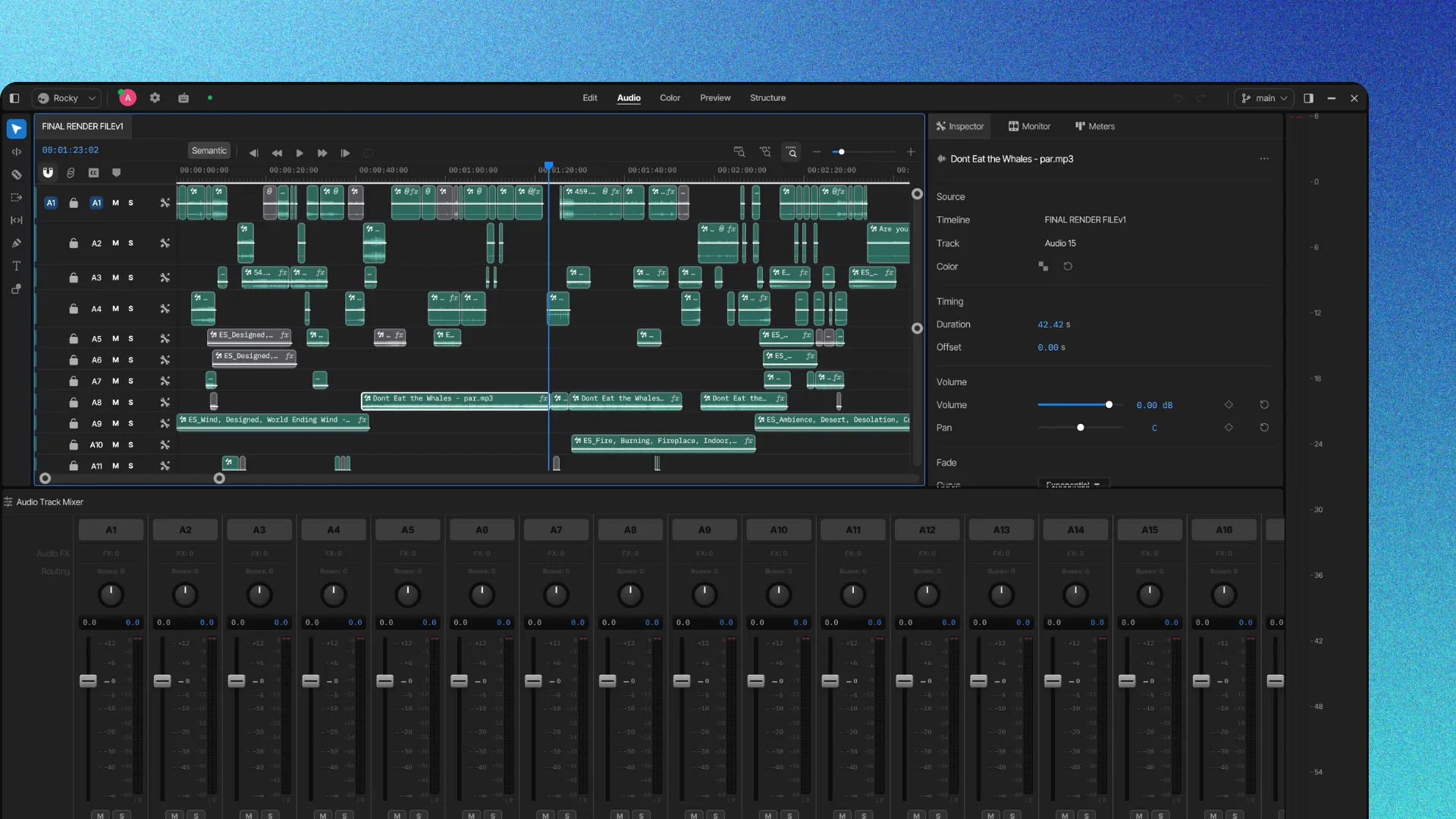 A built-in digital audio workstation