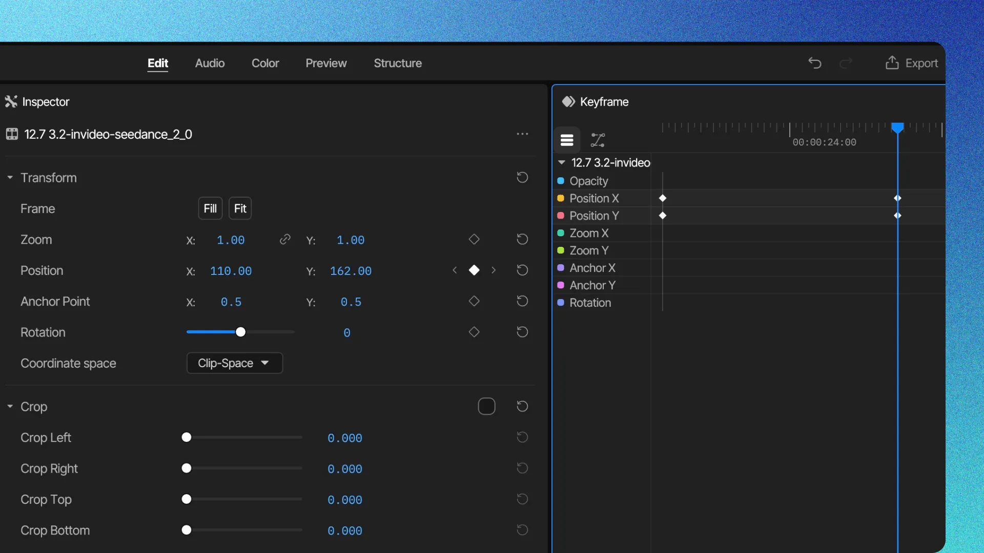 Keyframe-level control