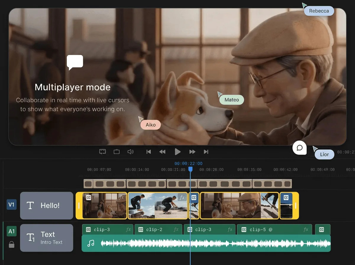 Edit videos with you team