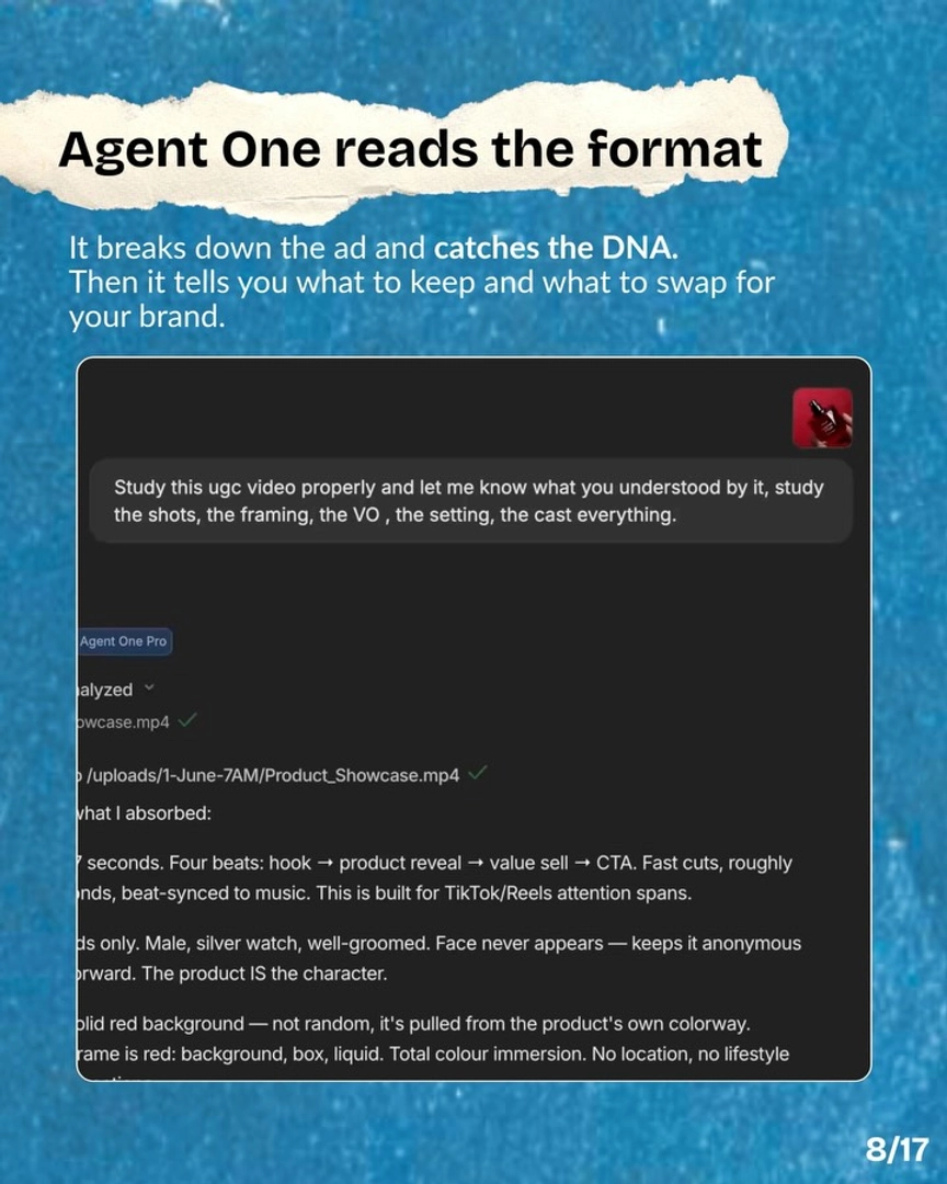 See how the invideo agent clones a faceless UGC ad for ~$75 in under an hour